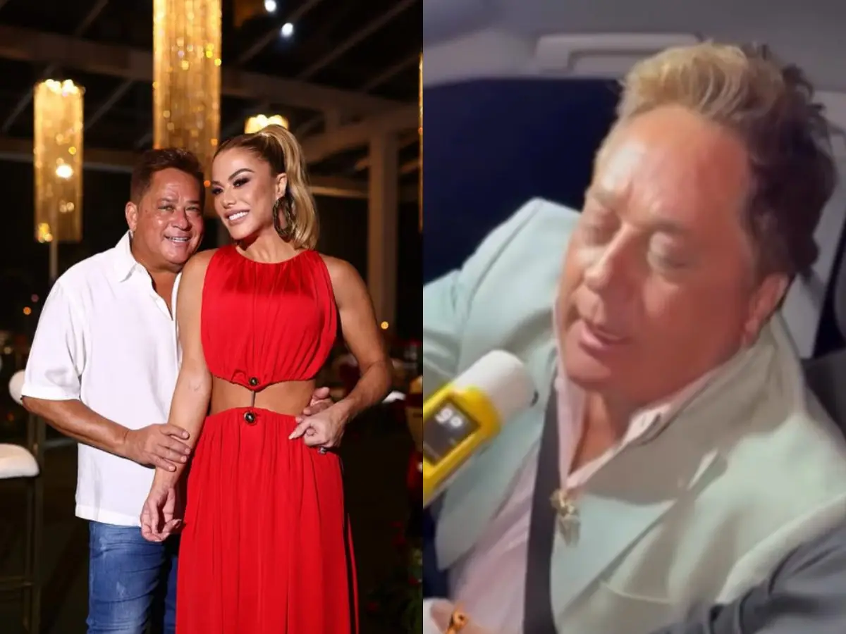 A influenciadora Poliana Rocha reagiu com bom humor após o cantor Leonardo realizar um teste do bafômetro