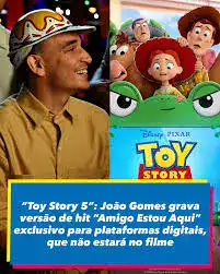João Gomes dá voz a canção histórica de “Toy Story” e realiza sonho como fã